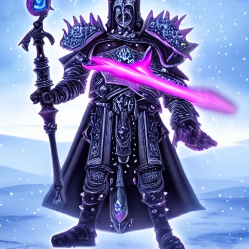 Prompt: pink lich king 4k