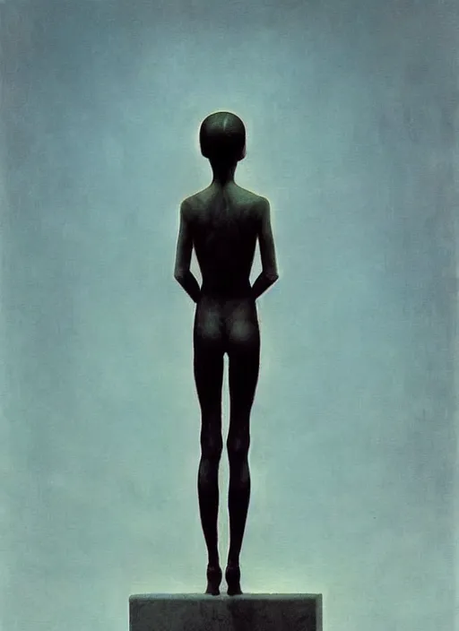 Image similar to they stand tall Edward Hopper and James Gilleard, Zdzislaw Beksinski, Mark Ryden highly detailed