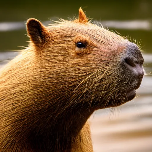 Image similar to a photo of a capybara, ultra high, 8 k, nature lighting.