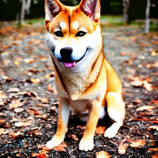 Image similar to ultra realistic Photogragraph from a Shib Inu wear a black hoodie