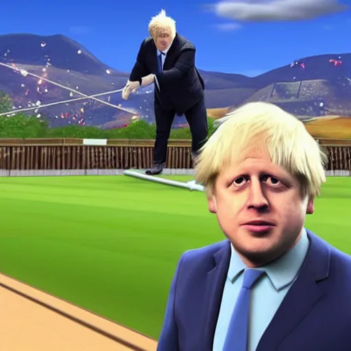 Image similar to Boris Johnson In Wii sports resort