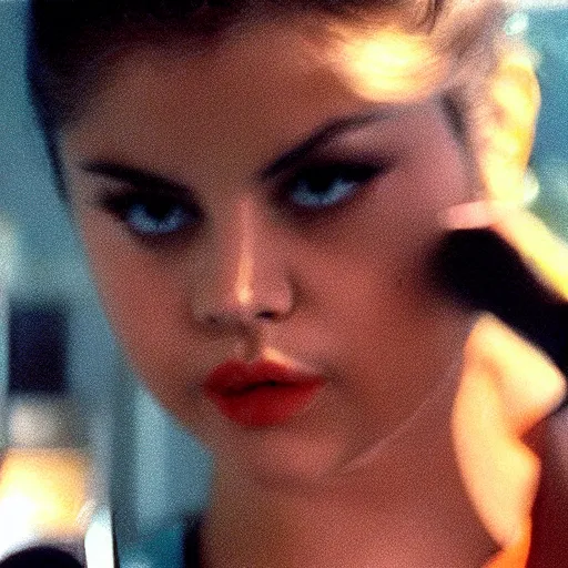 Image similar to selena gomez, 2 0 0 1 : a space dyssey ( 1 9 6 8 ) movie still frame