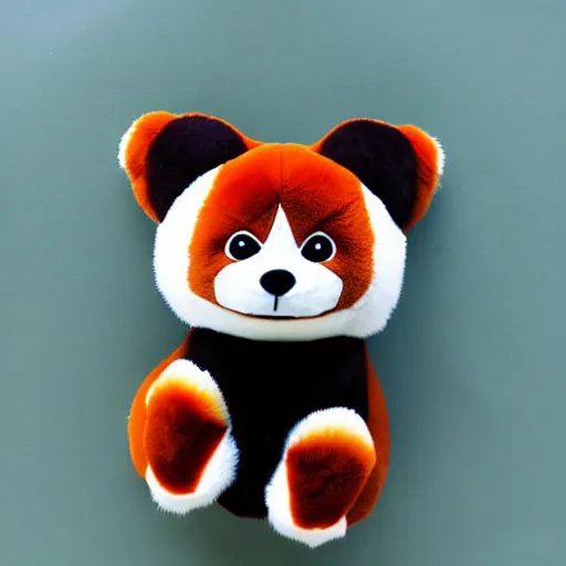 Prompt: a red-panda plushie