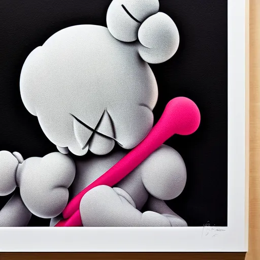 Image similar to beautiful kaws artwork