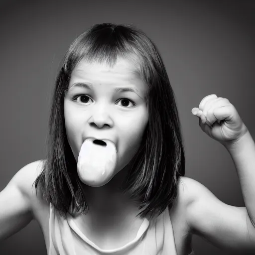 Image similar to girl with a hand climbing out of her mouth