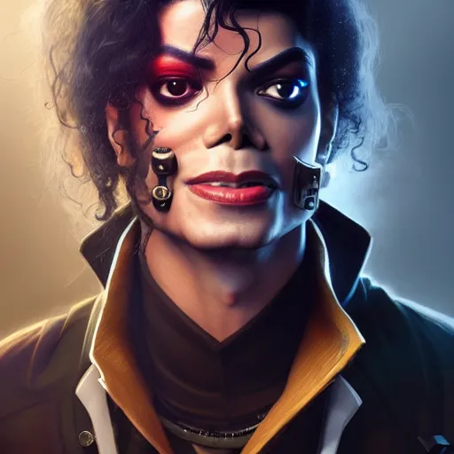 Image similar to cyborg michael jackson with a steampunk elepant, anatomy, bathed in light, highly detailed, photorealistic, artstation, smooth, sharp focus, illustration, unreal engine 5, 8 k, art by artgerm and greg rutkowski and edgar maxence