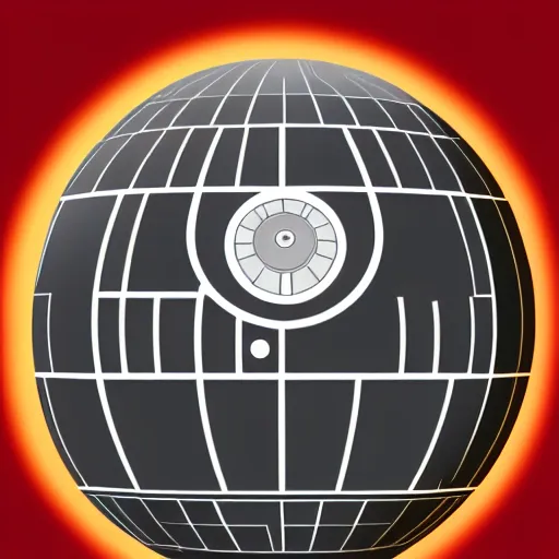 Prompt: vector image of the death star