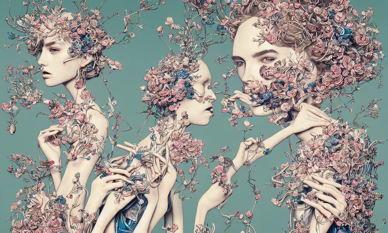 Image similar to fragrance advertising campaign by james jean, highly detailed, intricate