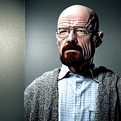 Prompt: Walter White transformation sequence