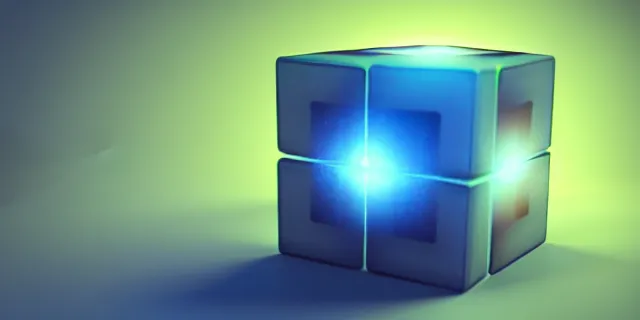 Image similar to a computer generated image of a cube surrounded by smaller cubes, atmospheric lighting, intricate, volumetric lighting, beautiful, sharp focus, ultra detailed, in the art style of bowater charlie, brom gerald, astrophotography, rendered in cinema 4 d, quantum wavetracing, rendered in maya