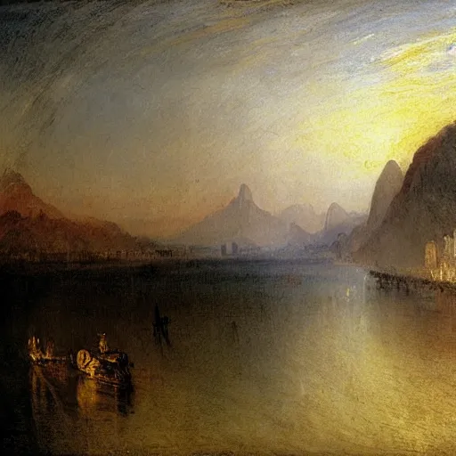 Image similar to rio de janeiro painted by william turner