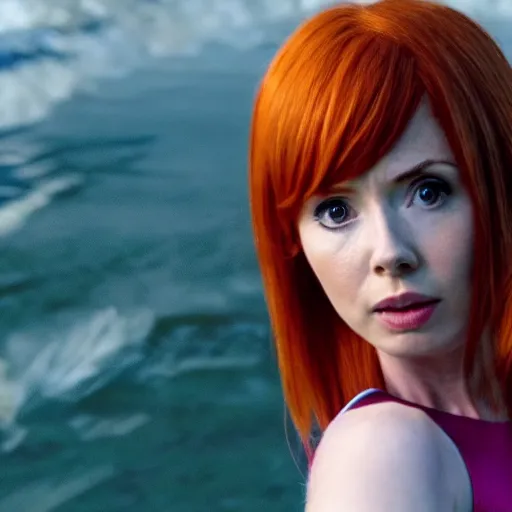 Prompt: film still of Karen Gillan as Misty in Pokémon: Indigo League, 4k