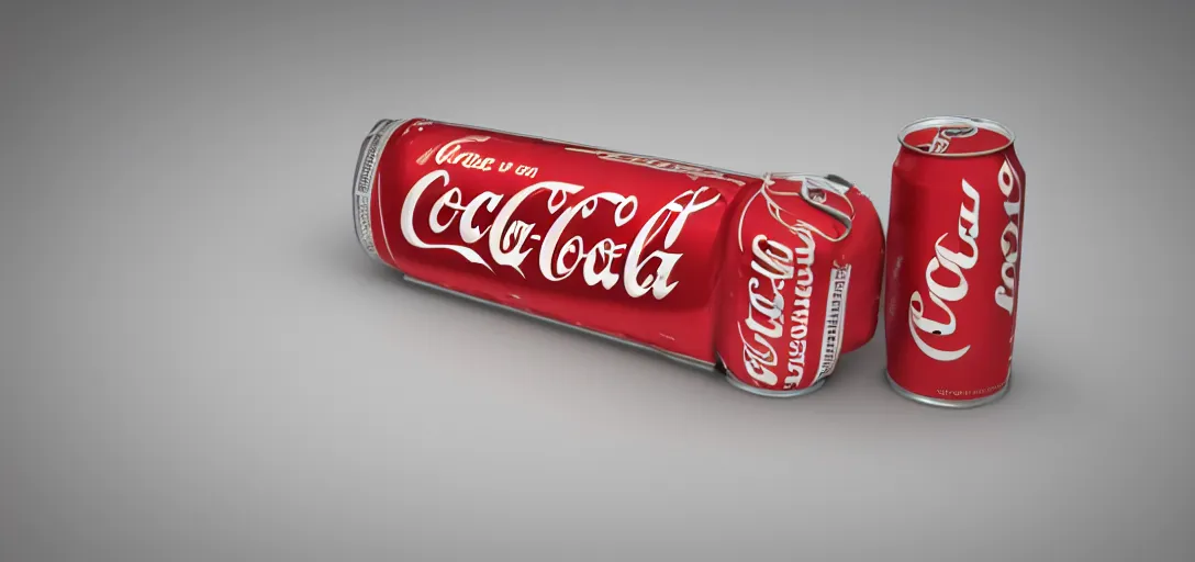 Image similar to 3 d render of a can of coke