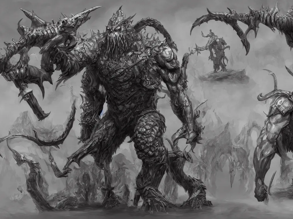 Prompt: A dungeons and dragons monster manual sketch of a Cyclops, concept art, matte painting, 8k, highly detailed, artstation