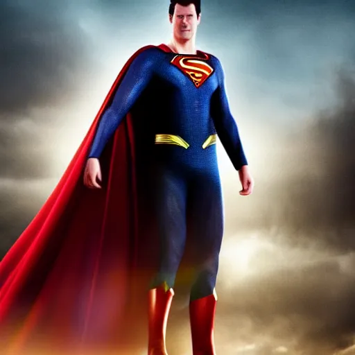 Image similar to if Neil Fingleton was Superman, cinematic, epic, cool, photo realistic, 4k, high detail