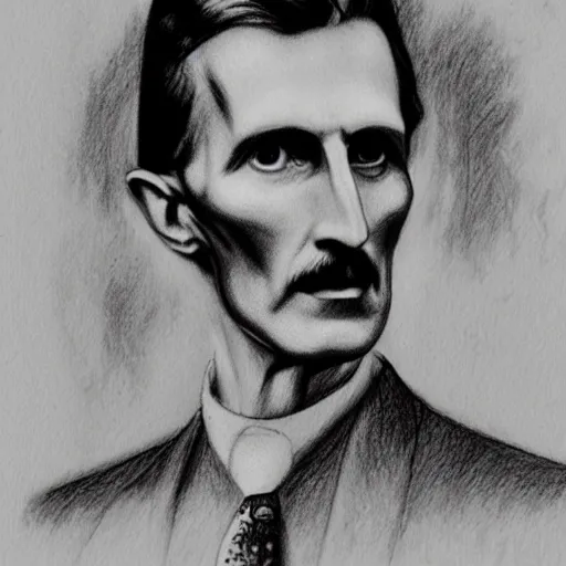 Image similar to lost nikola tesla sketches, diagrams, drawing