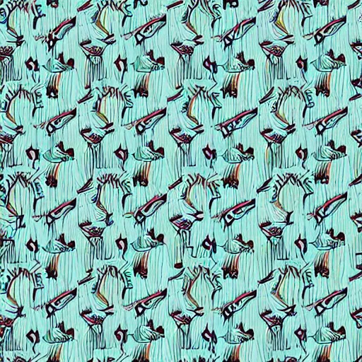 Image similar to thom yorke's face, whimsical repeating wallpaper pattern