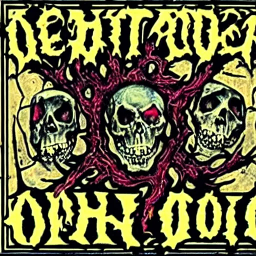 Image similar to 90s old school death metal band logo