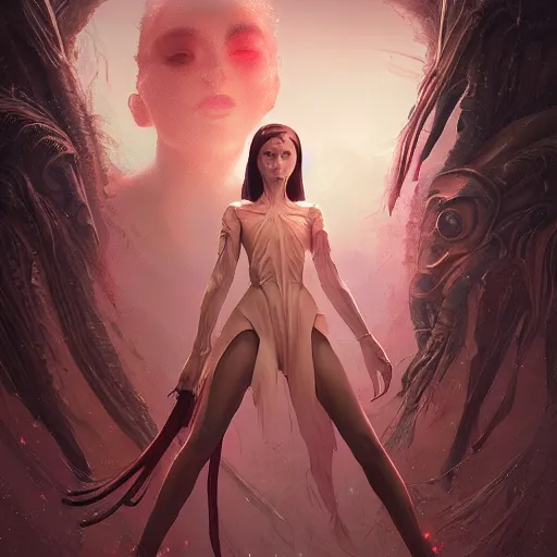 Image similar to alien princess, detailed portrait, intricate complexity, by greg rutkowski, artgerm, ross tran, conrad roset, takato yomamoto, ilya kuvshinov. 4 k, beautiful, cinematic dramatic atmosphere