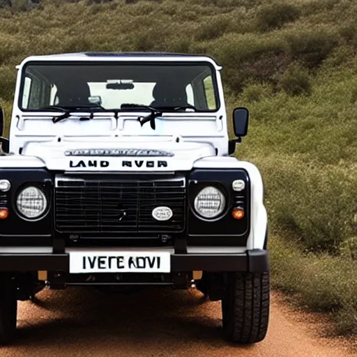 Prompt: a land rover defender designed by johnny ive and apple