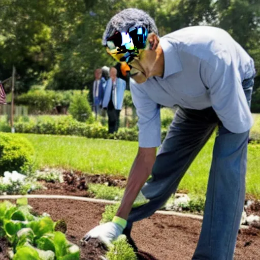 Prompt: obama gardening, photorealistic, wide angle lens.