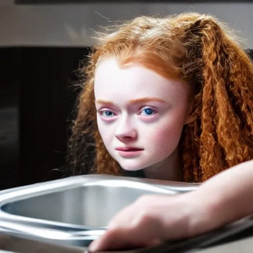 Image similar to photo of a kitchen sink with sadie sink inside it