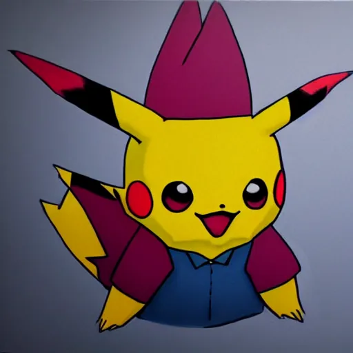 Prompt: Realistic portrait of Pikachu as the Joker