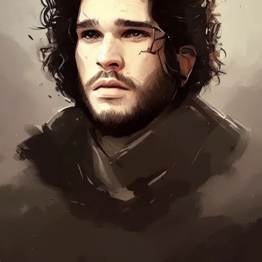 Prompt: portrait of jon snow with a very large nose by greg rutkowski, ridiculous, attractive, highly detailed portrait, scifi, digital painting, artstation, concept art, smooth, sharp foccus ilustration, artstation hq ”