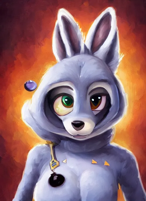 Image similar to oil painting detailed full body of anthromorphic female wolf, in style of zootopia, zootopia, zootopia, fursona, furry, furaffinity, 4 k, deviantart, furry art, fursona art, wearing astronaut outfit, in style of zootopia, wolf fursona, cyberpunk, female, detailed feminine face,