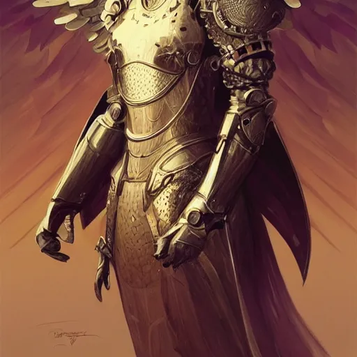 Image similar to knight with a Platinum Armor, full body,Wings on the head，portrait, intricate, elegant, highly detailed, digital painting, artstation, concept art, smooth, sharp focus, illustration, art by artgerm and greg rutkowski and alphonse mucha