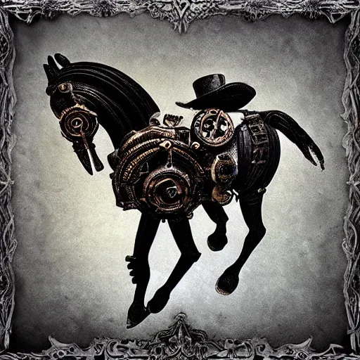 Prompt: horse, steampunk