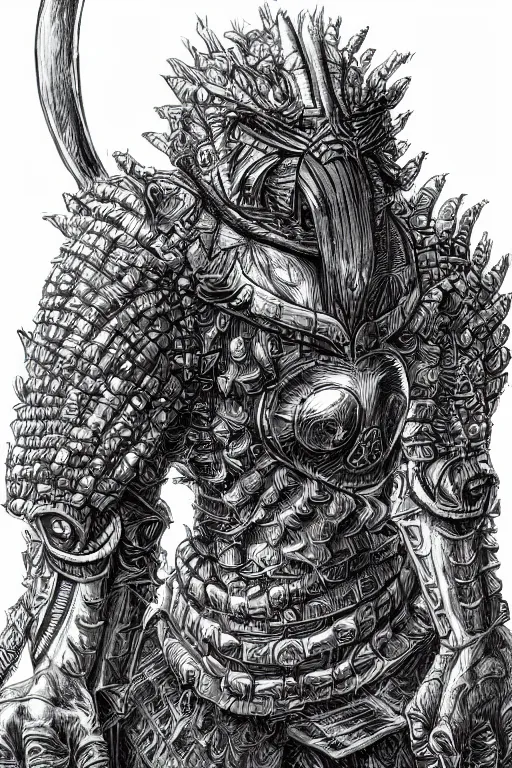 Prompt: armoured warrior baboon monster, symmetrical, highly detailed, digital art, plant themed armour, sharp focus, trending on art station, kentaro miura manga art style