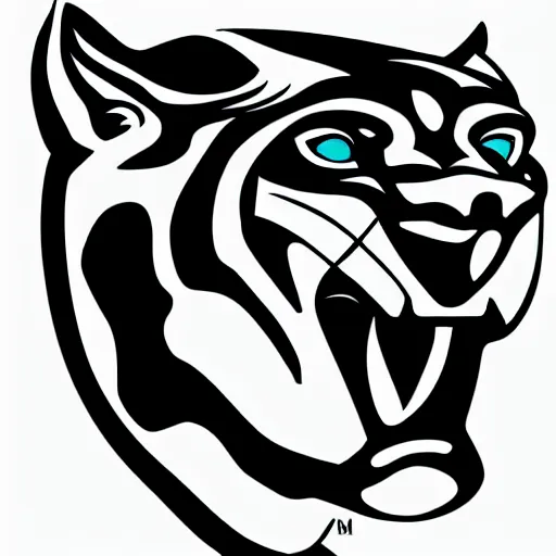 Image similar to sports logo detailed vector panther