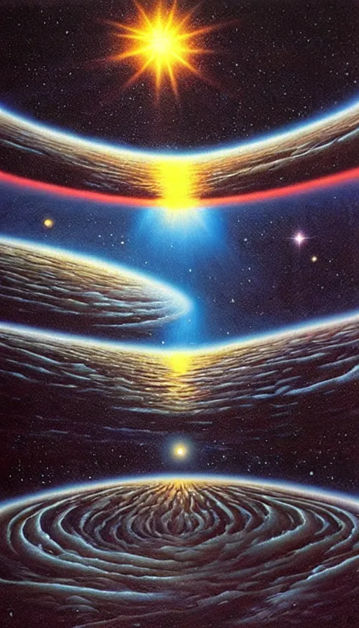 Image similar to the two complementary forces that make up all aspects and phenomena of life, by David A. Hardy