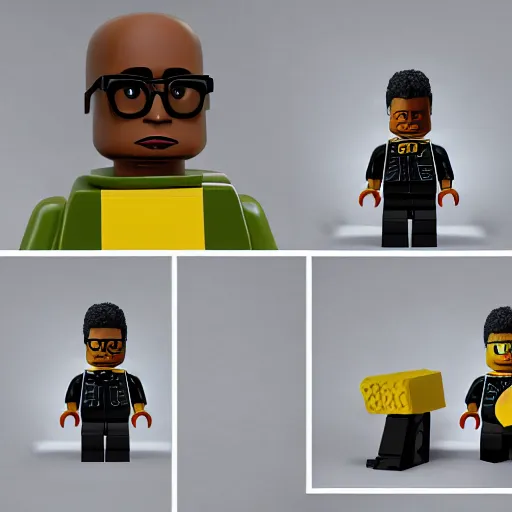 Prompt: gustavo fring as an lego character, 4 k, photography, realistic,