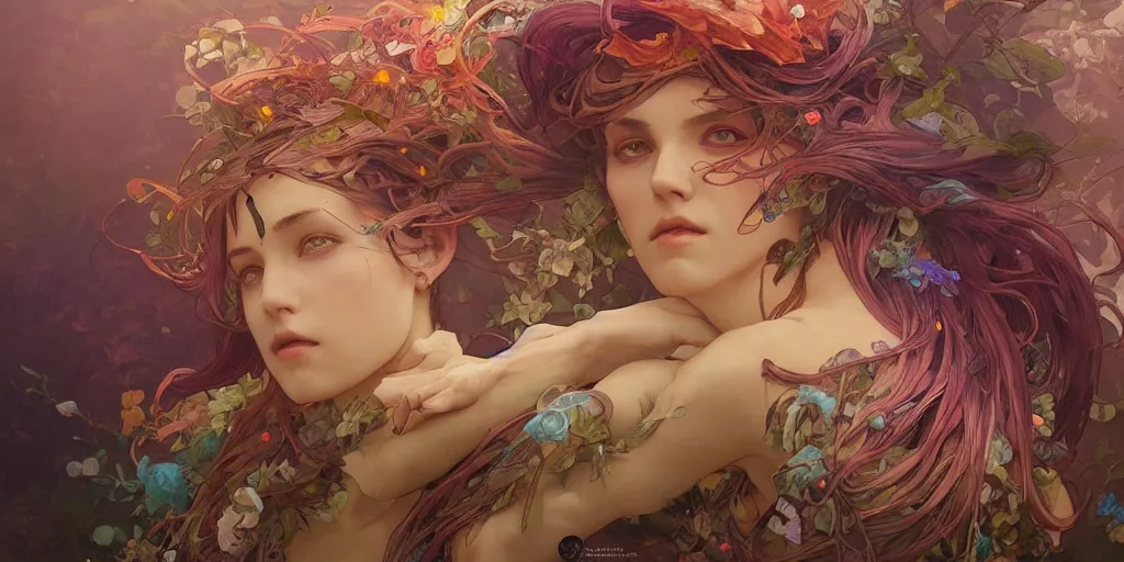 Image similar to dreamscape, female, vivid colors, art by artgerm and greg rutkowski and alphonse mucha and loish and wlop, highly detailed sculpture, intricate detailed, ommatidia, 8 k, cinematic atmosphere, post - processing