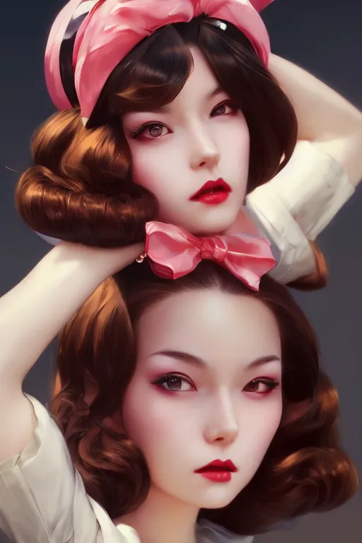 Image similar to a pin up and beautiful fashion charming dreamlke japan girl with lv jewelry, character art, art by artgerm lau and wlop and and ilya kuvshinov and john singer sargent, hyperdetailed, 8 k realistic, symmetrical, frostbite 3 engine, cryengine, dof, trending on artstation, digital art