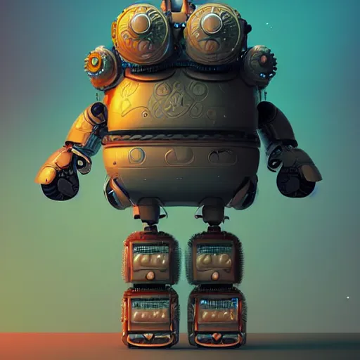 Image similar to fluffy robot character :: by beeple and James Gilleard and Justin Gerard :: ornate, dynamic, particulate, intricate, elegant, highly detailed, centered, artstation, smooth, sharp focus, octane render, 3d