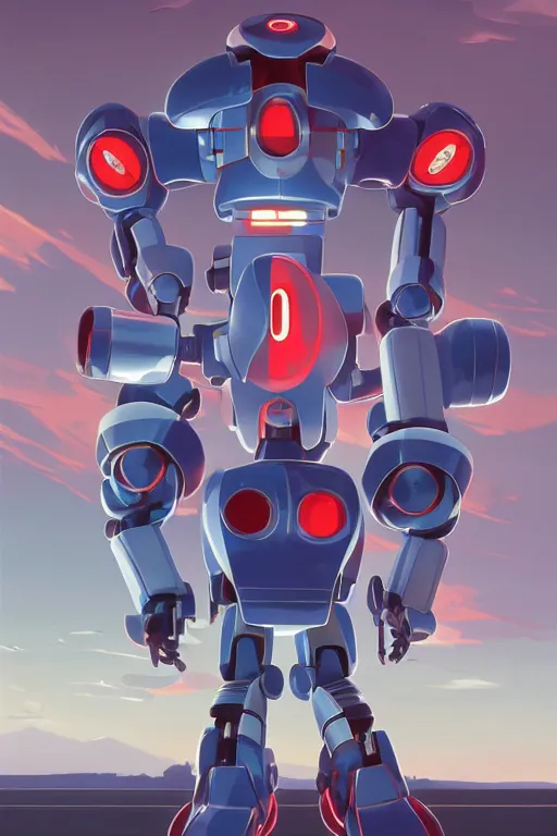 Image similar to metabots medabots medarotto medarot robot minimalist comics, behance hd by jesper ejsing, by rhads, makoto shinkai and lois van baarle, ilya kuvshinov, rossdraws global illumination ray tracing hdr radiating a glowing aura