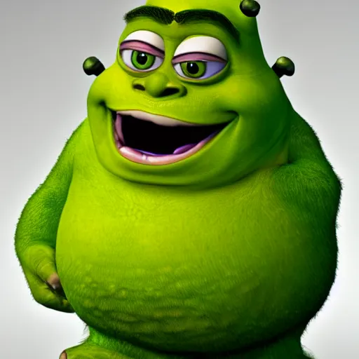 shrek and mike wazowski meme | Sticker