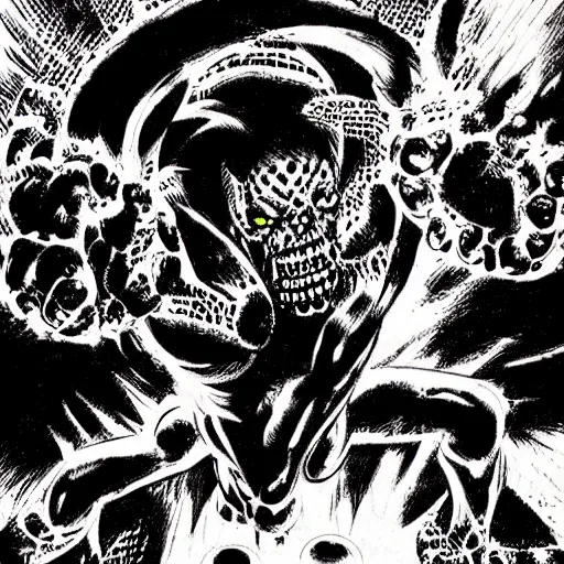 Prompt: the darkest creature by Jack Kirby