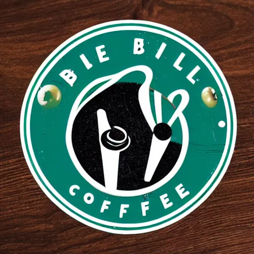 Prompt: pinball coffee logo