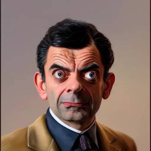 a portrait of Mr Bean , detailed, centered, digital | Stable Diffusion ...