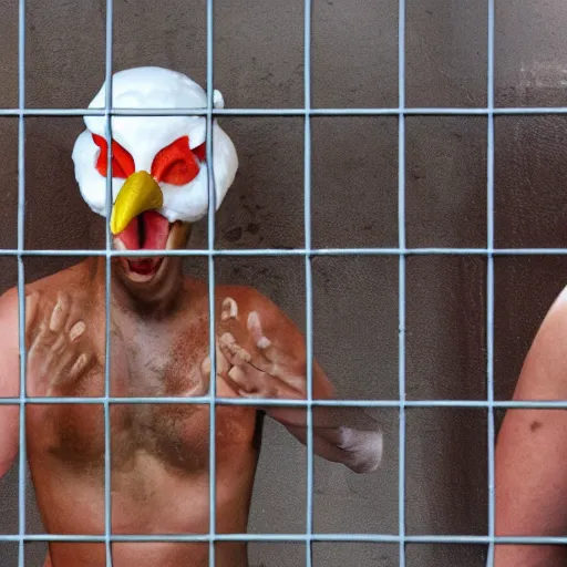 Image similar to prisoner that has chicken head