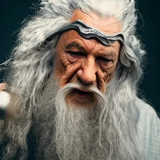 Prompt: Gandalf vaping