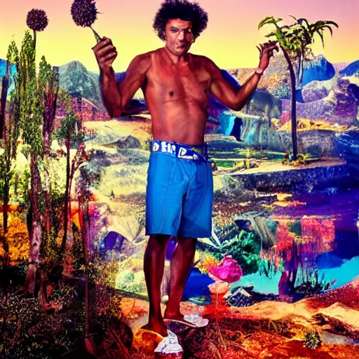 Prompt: a portrait of a character in a scenic environment by David Lachapelle