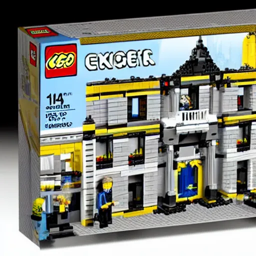 Image similar to mar - a - lago fbi raid lego set,