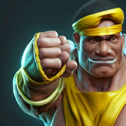 Image similar to oro and turtle from street fighter smooth shading, ultra detailed, high resolution, cinematic, unreal engine 5, perfect face, fine details, studio lighting, subtle shadows, photorealism, hyper realism, 3 d render, hyper detailed