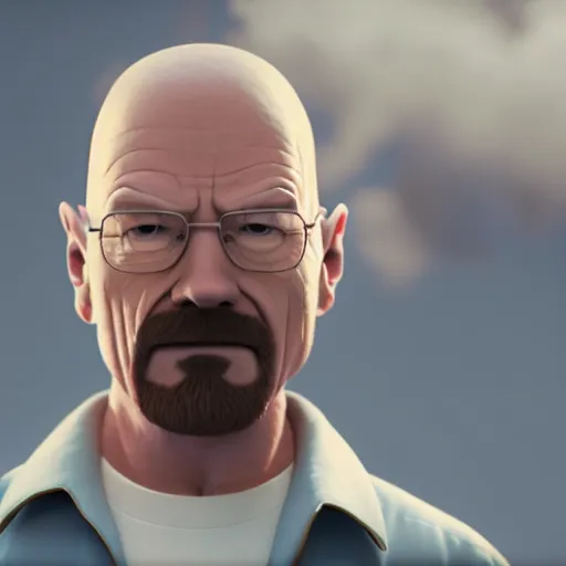 Prompt: still of walter white in a disney pixar movie, 3 d render, octane render