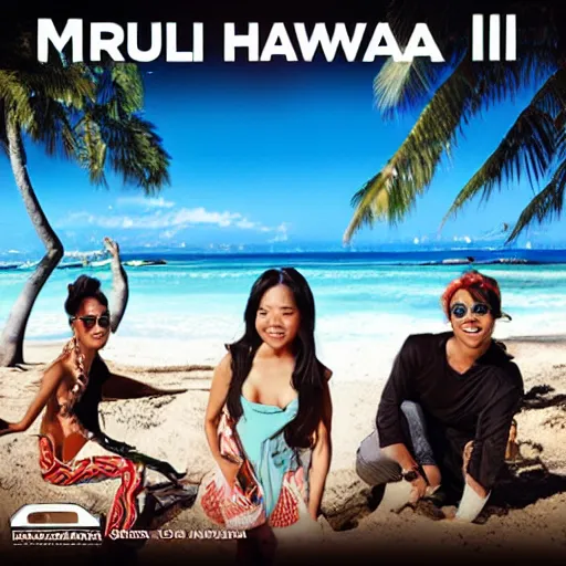 Prompt: miracle musical Hawaii part ii album cover